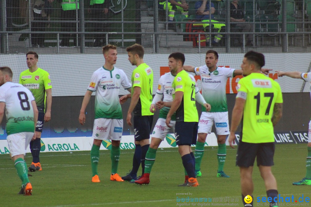 Fussball: FC ST.GALLEN 1879 vs FC THUN, St. Gallen - Schweiz, 21.04.2018