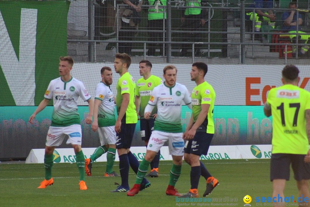 Fussball: FC ST.GALLEN 1879 vs FC THUN, St. Gallen - Schweiz, 21.04.2018