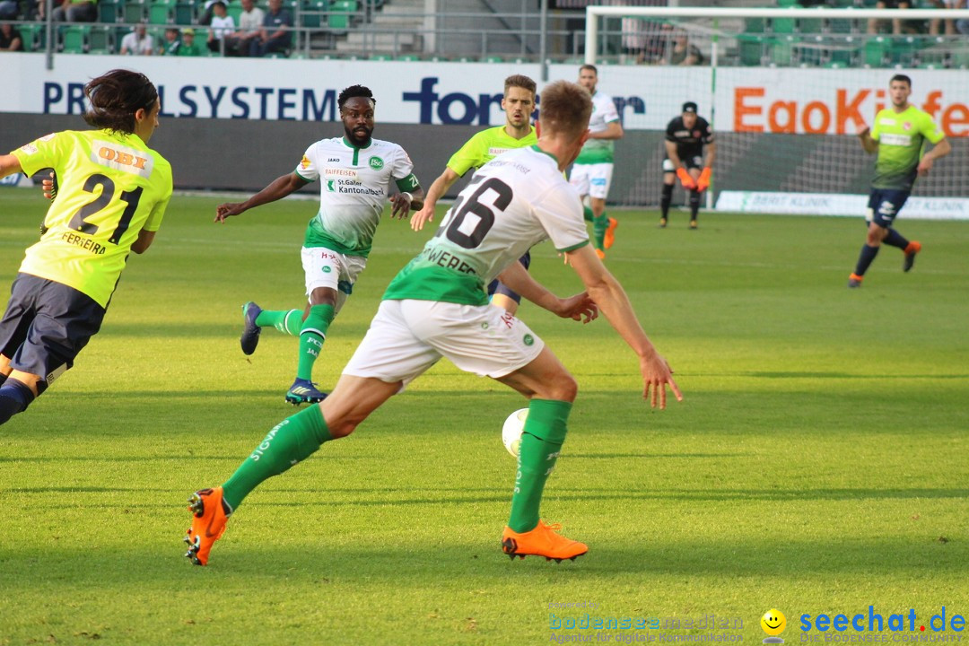 Fussball: FC ST.GALLEN 1879 vs FC THUN, St. Gallen - Schweiz, 21.04.2018