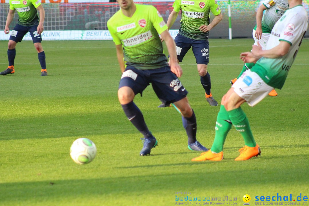 Fussball: FC ST.GALLEN 1879 vs FC THUN, St. Gallen - Schweiz, 21.04.2018