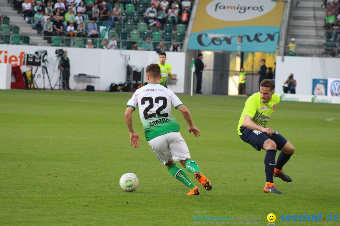 Fussball: FC ST.GALLEN 1879 vs FC THUN, St. Gallen - Schweiz, 21.04.2018