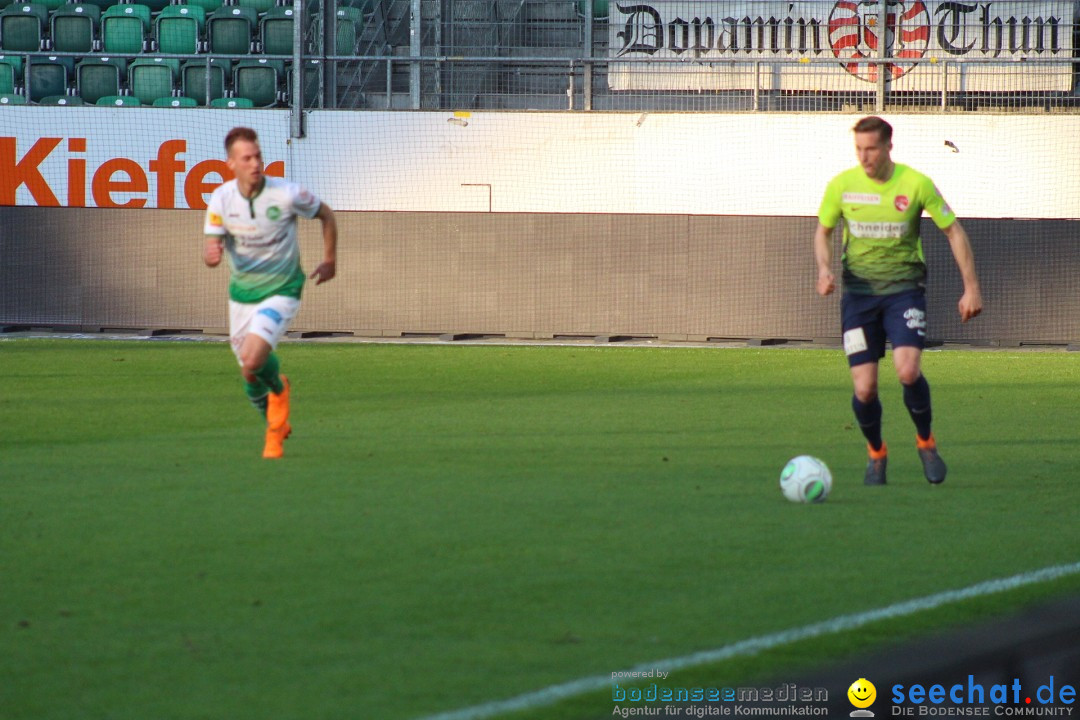 Fussball: FC ST.GALLEN 1879 vs FC THUN, St. Gallen - Schweiz, 21.04.2018