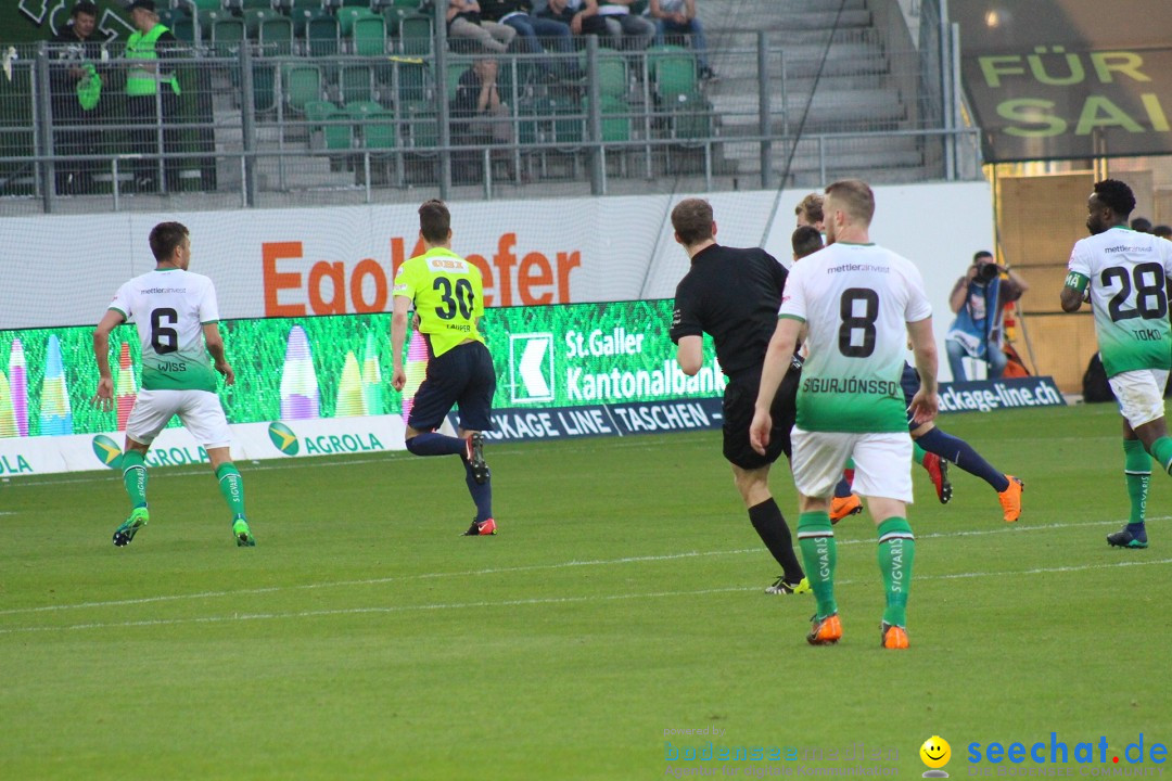 Fussball: FC ST.GALLEN 1879 vs FC THUN, St. Gallen - Schweiz, 21.04.2018