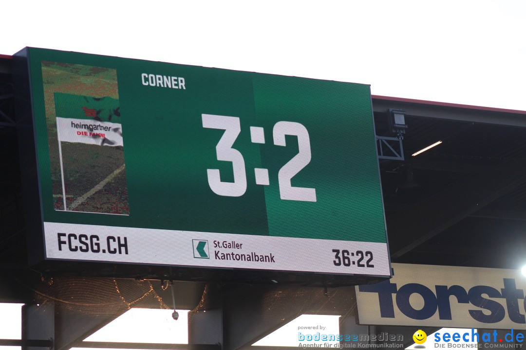 Fussball: FC ST.GALLEN 1879 vs FC THUN, St. Gallen - Schweiz, 21.04.2018