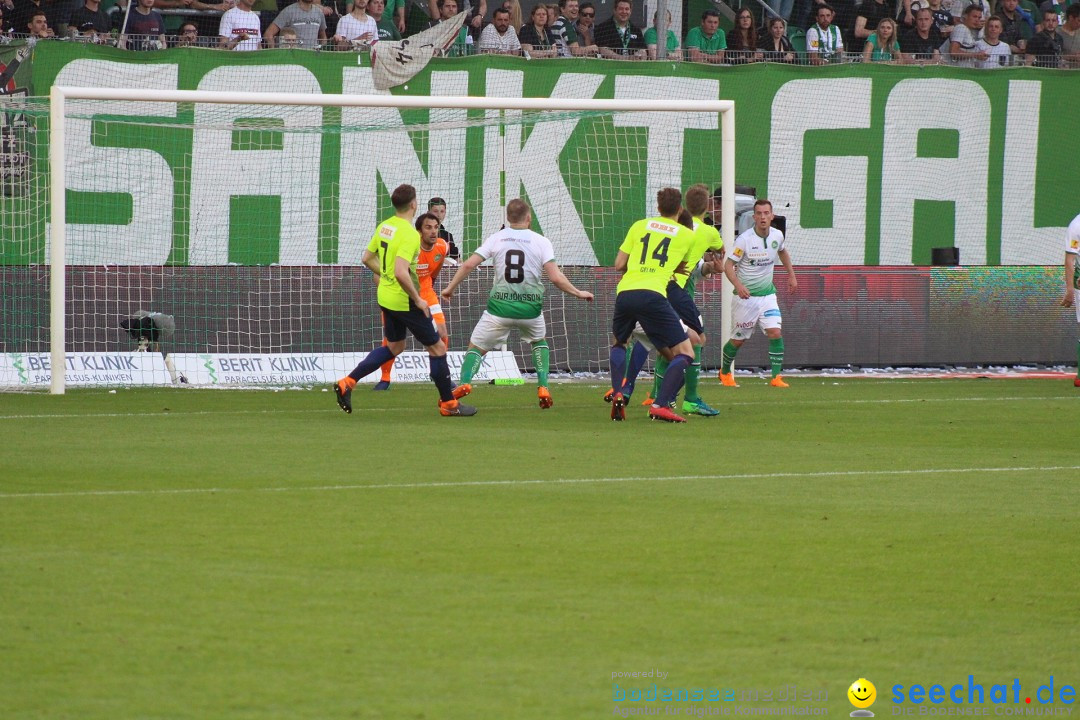 Fussball: FC ST.GALLEN 1879 vs FC THUN, St. Gallen - Schweiz, 21.04.2018