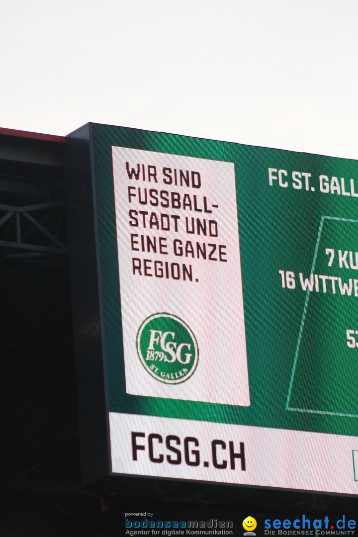 Fussball: FC ST.GALLEN 1879 vs FC THUN, St. Gallen - Schweiz, 21.04.2018