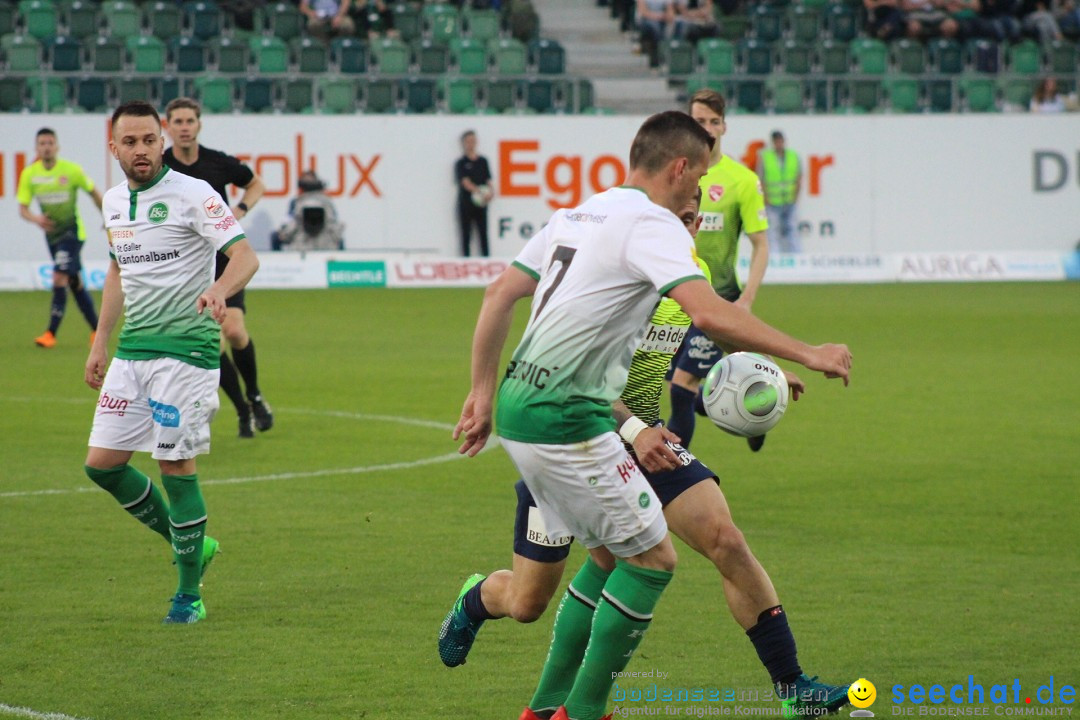 Fussball: FC ST.GALLEN 1879 vs FC THUN, St. Gallen - Schweiz, 21.04.2018