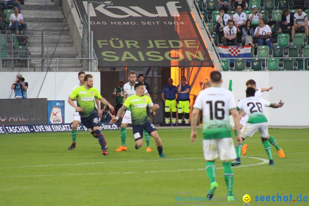 Fussball: FC ST.GALLEN 1879 vs FC THUN, St. Gallen - Schweiz, 21.04.2018