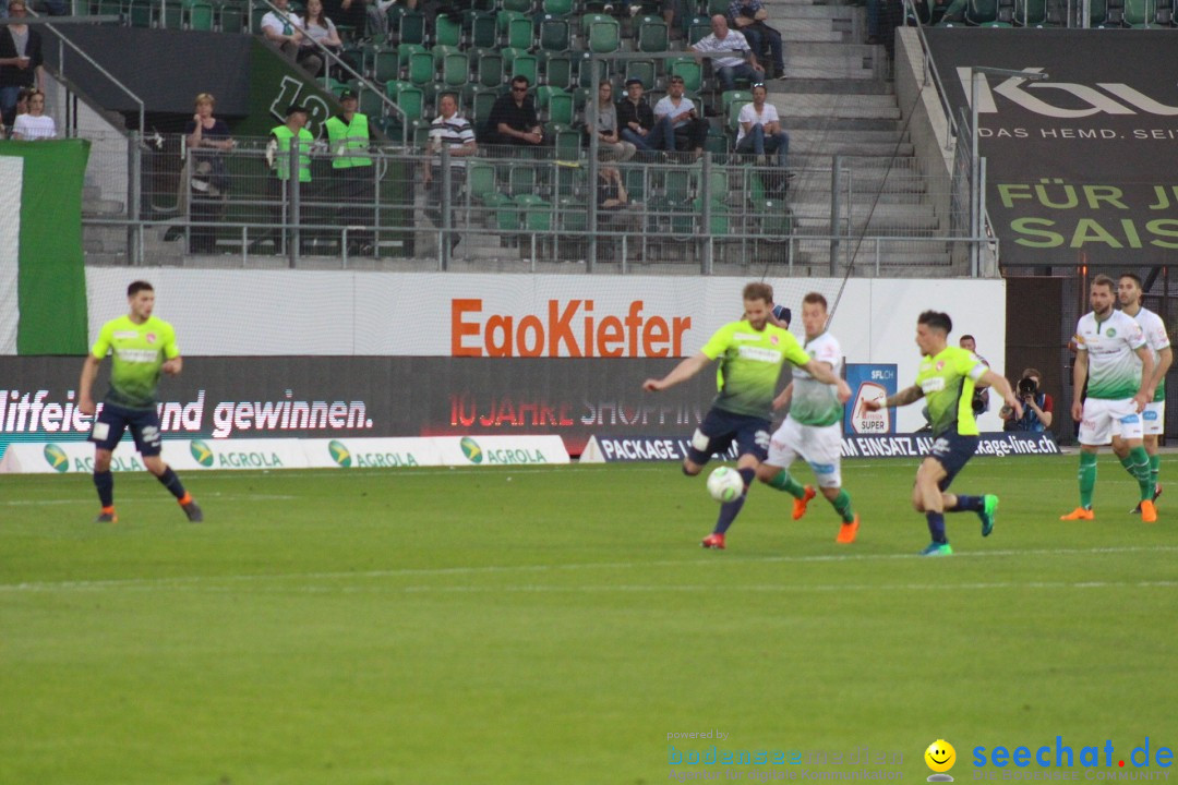 Fussball: FC ST.GALLEN 1879 vs FC THUN, St. Gallen - Schweiz, 21.04.2018