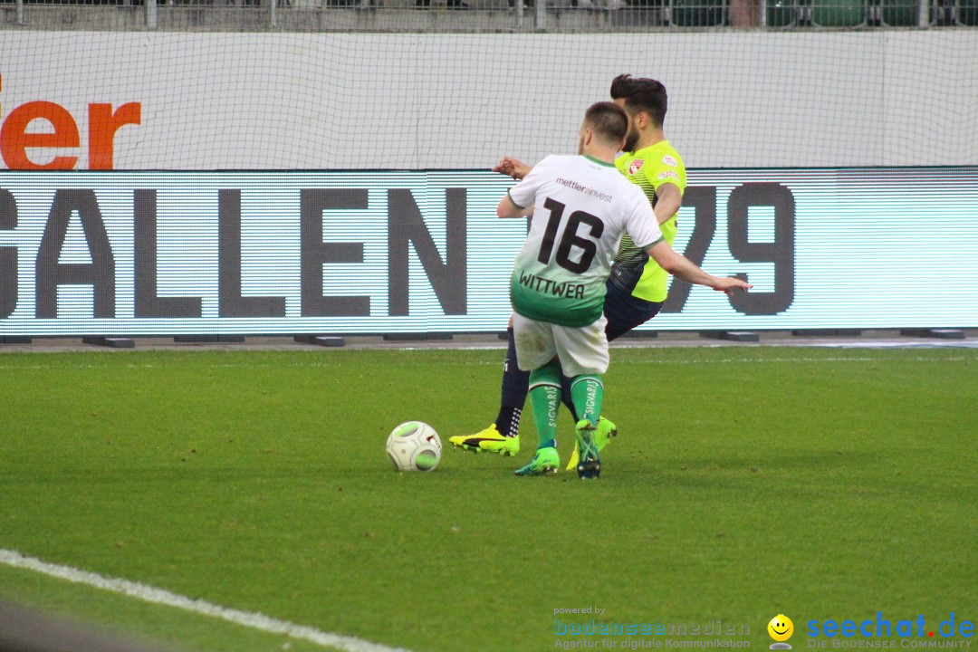 Fussball: FC ST.GALLEN 1879 vs FC THUN, St. Gallen - Schweiz, 21.04.2018