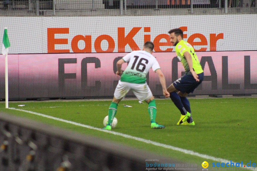 Fussball: FC ST.GALLEN 1879 vs FC THUN, St. Gallen - Schweiz, 21.04.2018