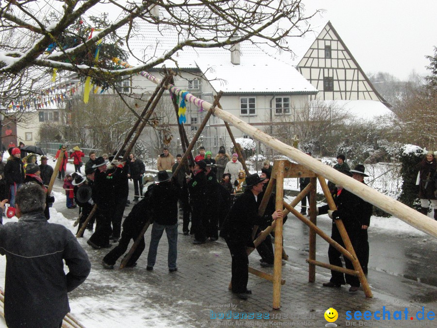 Narrenbaumstellen: Stetten, 11.02.2010