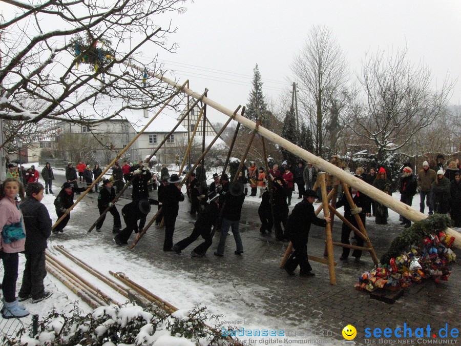 Narrenbaumstellen: Stetten, 11.02.2010