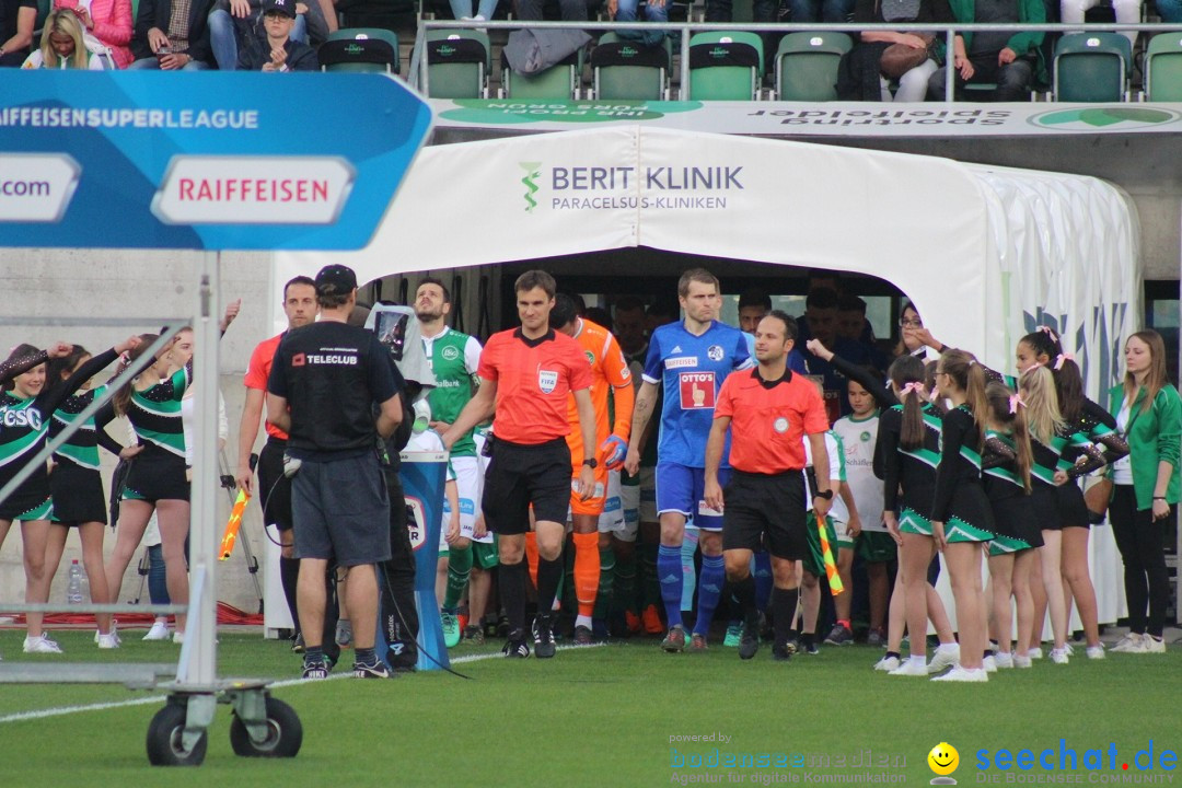 Fussball: FC ST.GALLEN 1879 vs FC LUZERN, St. Gallen - Schweiz, 09.05.2018