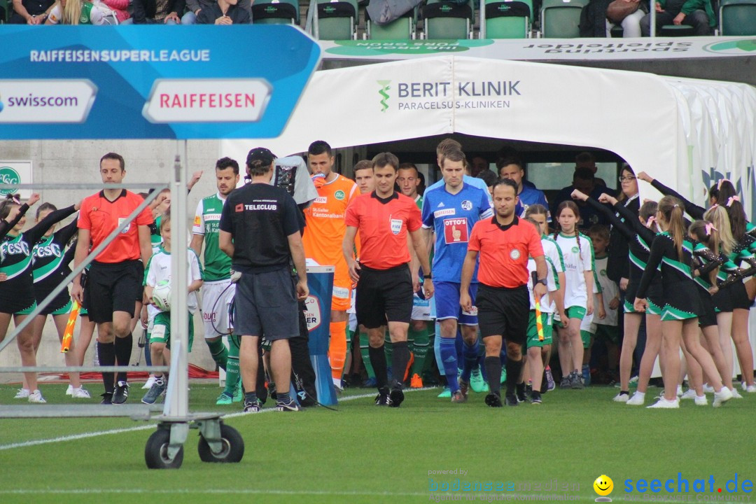 Fussball: FC ST.GALLEN 1879 vs FC LUZERN, St. Gallen - Schweiz, 09.05.2018