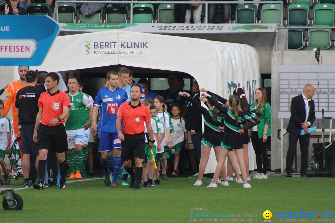 Fussball: FC ST.GALLEN 1879 vs FC LUZERN, St. Gallen - Schweiz, 09.05.2018