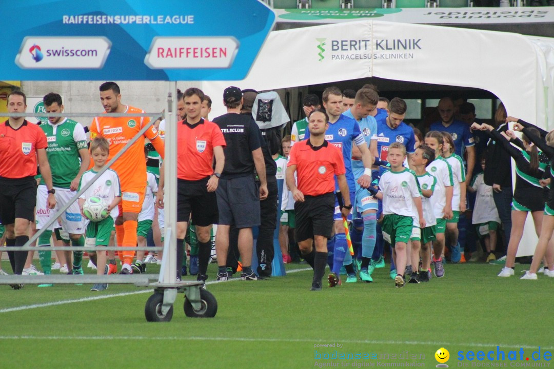 Fussball: FC ST.GALLEN 1879 vs FC LUZERN, St. Gallen - Schweiz, 09.05.2018