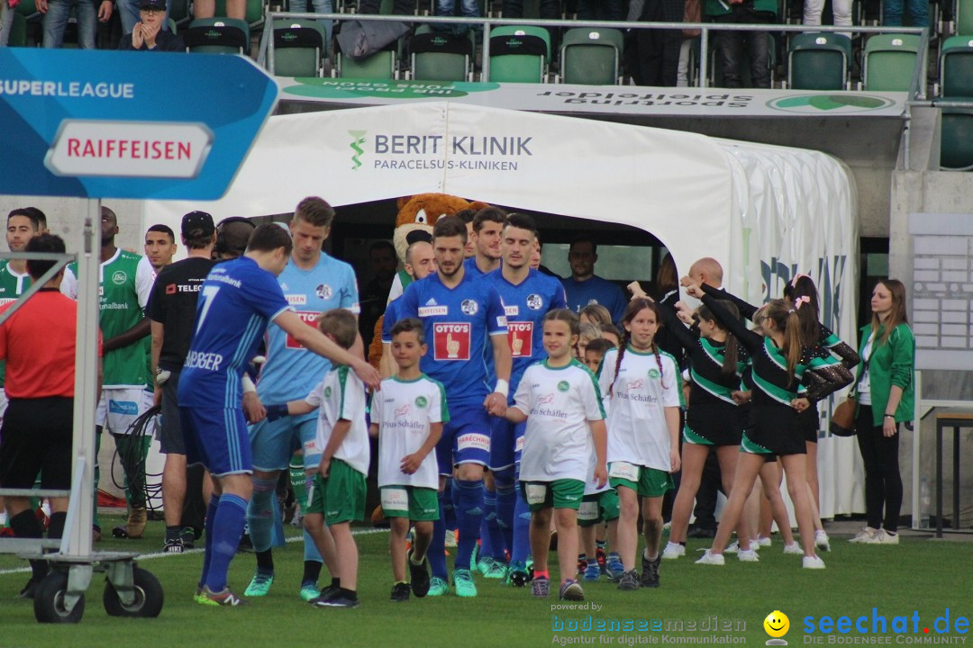 Fussball: FC ST.GALLEN 1879 vs FC LUZERN, St. Gallen - Schweiz, 09.05.2018