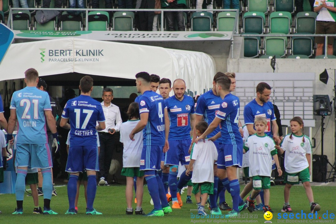 Fussball: FC ST.GALLEN 1879 vs FC LUZERN, St. Gallen - Schweiz, 09.05.2018