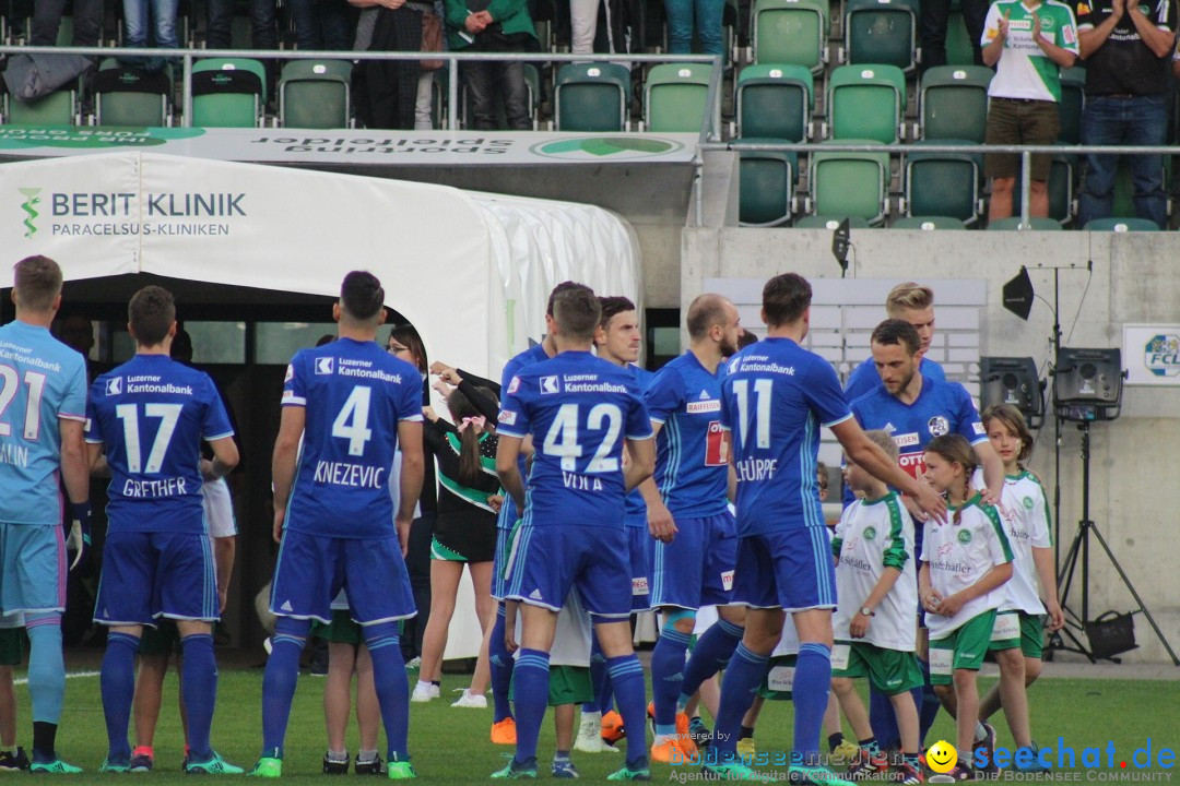 Fussball: FC ST.GALLEN 1879 vs FC LUZERN, St. Gallen - Schweiz, 09.05.2018