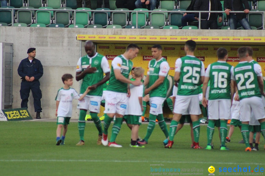 Fussball: FC ST.GALLEN 1879 vs FC LUZERN, St. Gallen - Schweiz, 09.05.2018