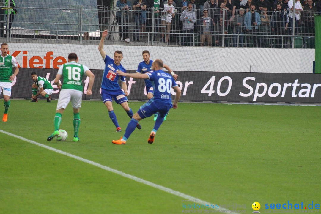 Fussball: FC ST.GALLEN 1879 vs FC LUZERN, St. Gallen - Schweiz, 09.05.2018