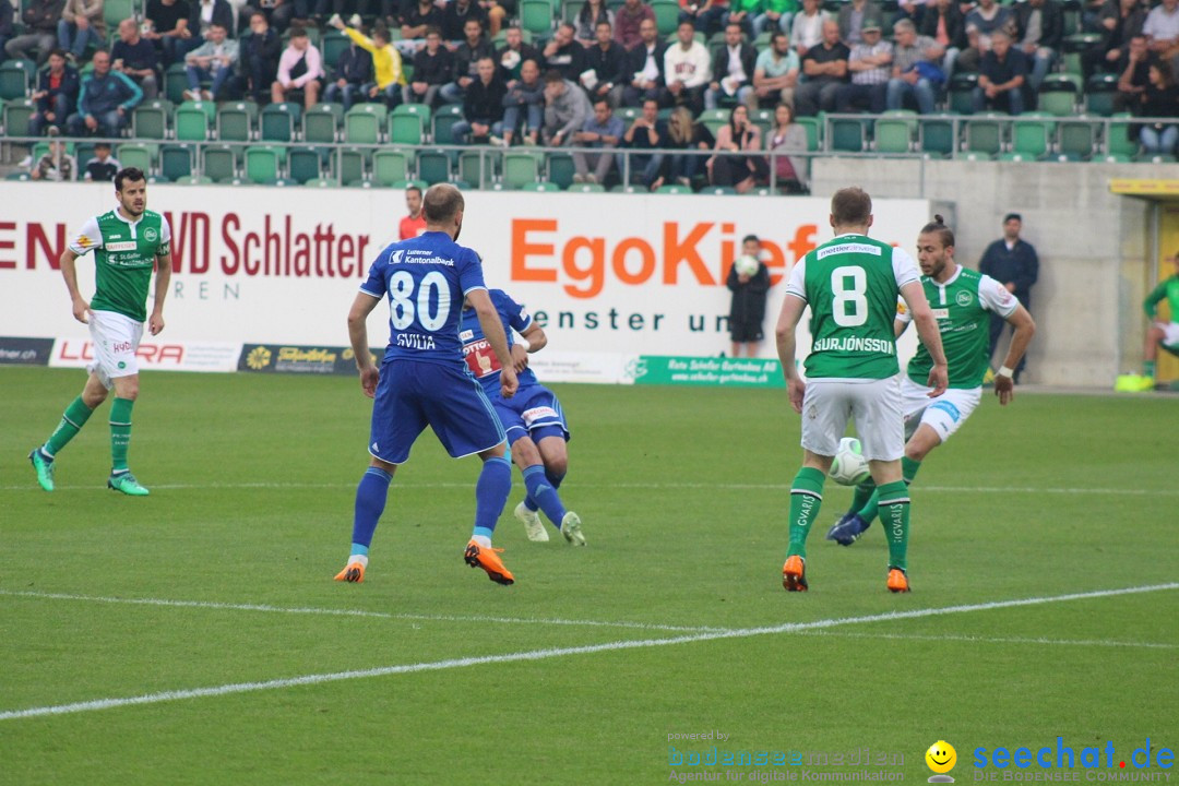 Fussball: FC ST.GALLEN 1879 vs FC LUZERN, St. Gallen - Schweiz, 09.05.2018