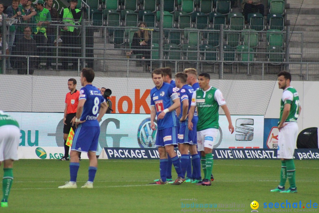 Fussball: FC ST.GALLEN 1879 vs FC LUZERN, St. Gallen - Schweiz, 09.05.2018