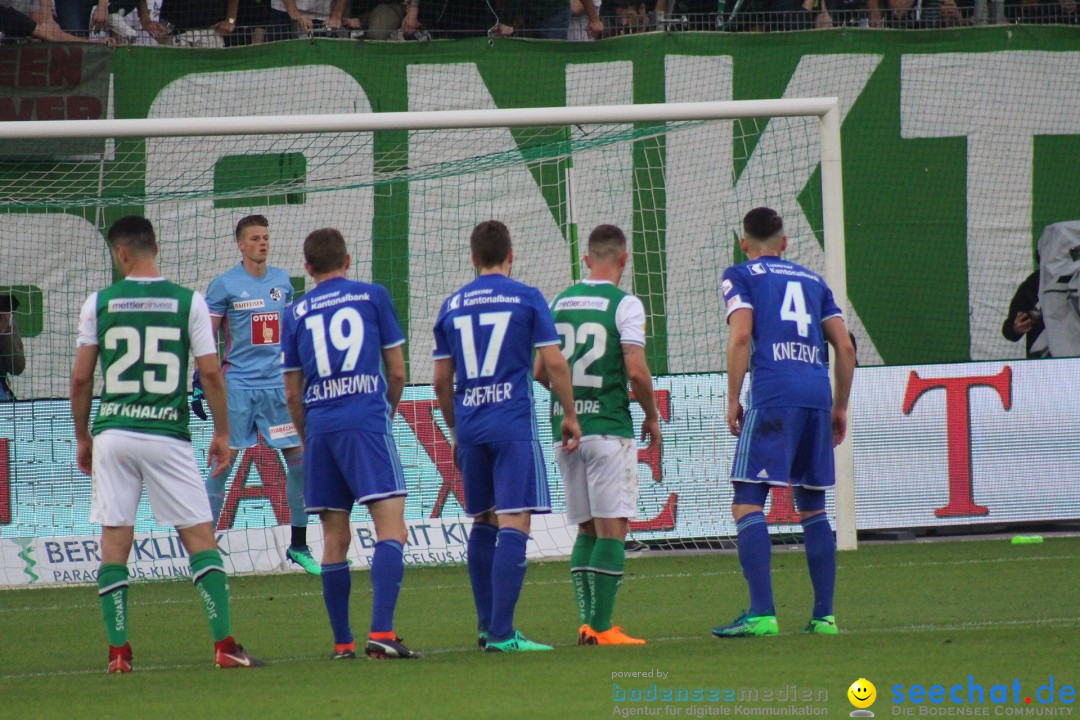 Fussball: FC ST.GALLEN 1879 vs FC LUZERN, St. Gallen - Schweiz, 09.05.2018