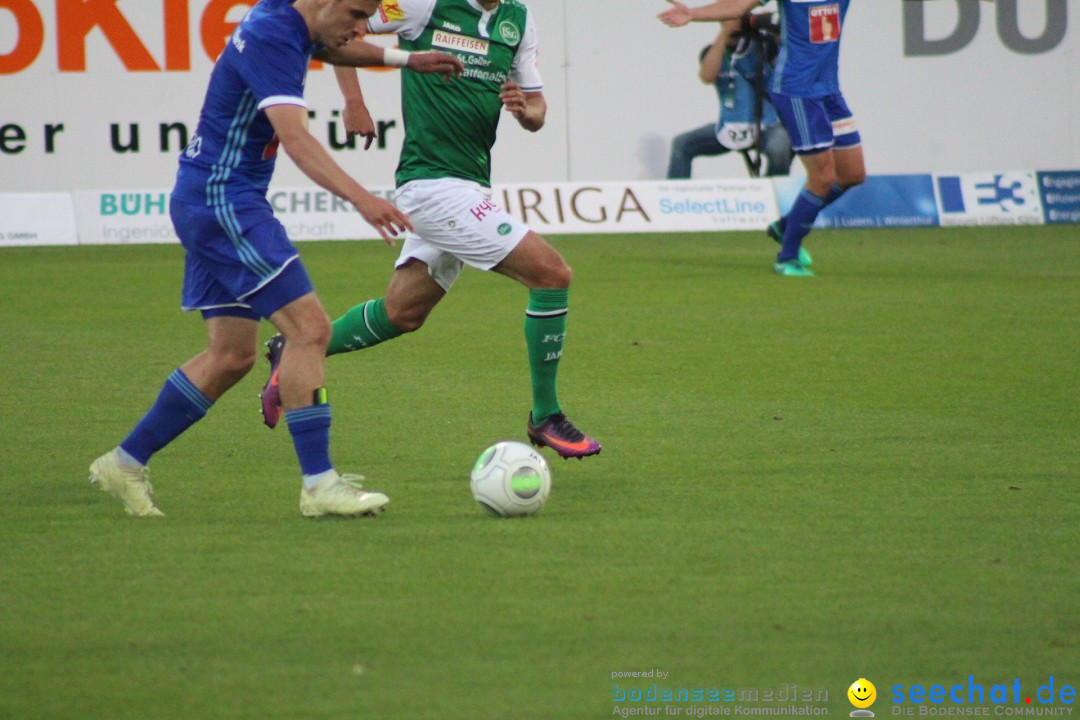 Fussball: FC ST.GALLEN 1879 vs FC LUZERN, St. Gallen - Schweiz, 09.05.2018