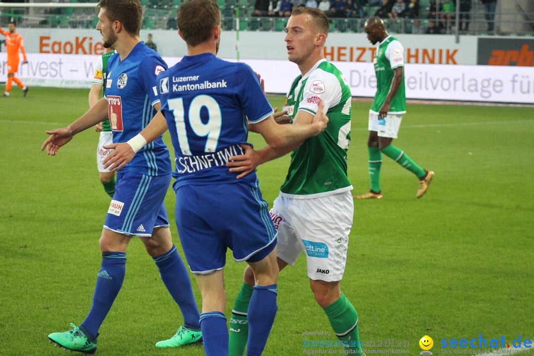 Fussball: FC ST.GALLEN 1879 vs FC LUZERN, St. Gallen - Schweiz, 09.05.2018