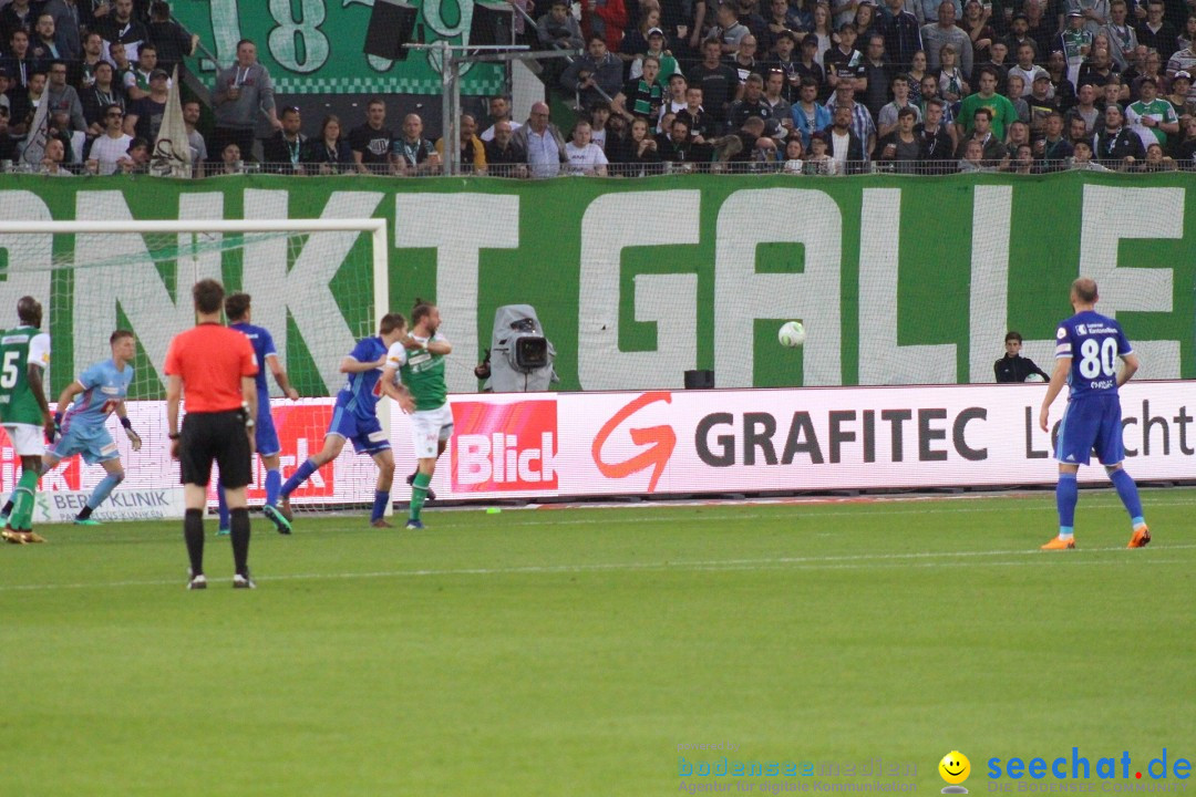 Fussball: FC ST.GALLEN 1879 vs FC LUZERN, St. Gallen - Schweiz, 09.05.2018