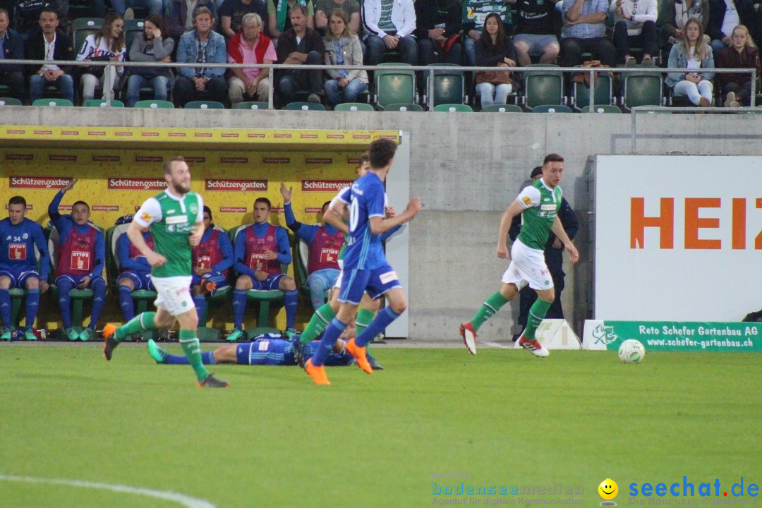 Fussball: FC ST.GALLEN 1879 vs FC LUZERN, St. Gallen - Schweiz, 09.05.2018