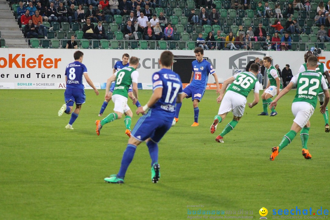 Fussball: FC ST.GALLEN 1879 vs FC LUZERN, St. Gallen - Schweiz, 09.05.2018