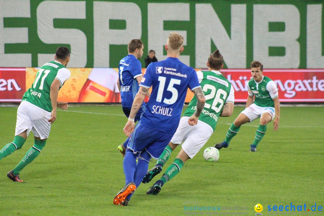 Fussball: FC ST.GALLEN 1879 vs FC LUZERN, St. Gallen - Schweiz, 09.05.2018