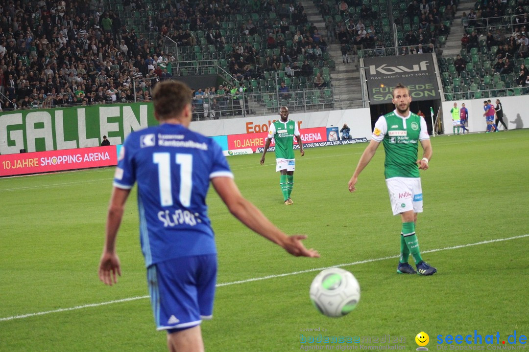 Fussball: FC ST.GALLEN 1879 vs FC LUZERN, St. Gallen - Schweiz, 09.05.2018