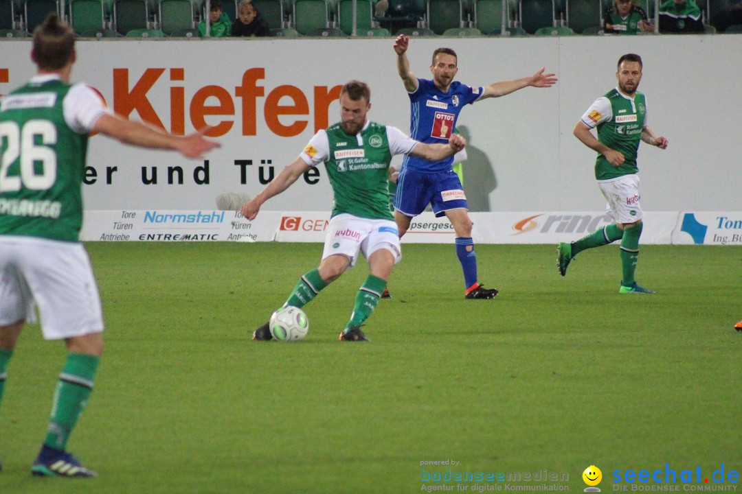 Fussball: FC ST.GALLEN 1879 vs FC LUZERN, St. Gallen - Schweiz, 09.05.2018