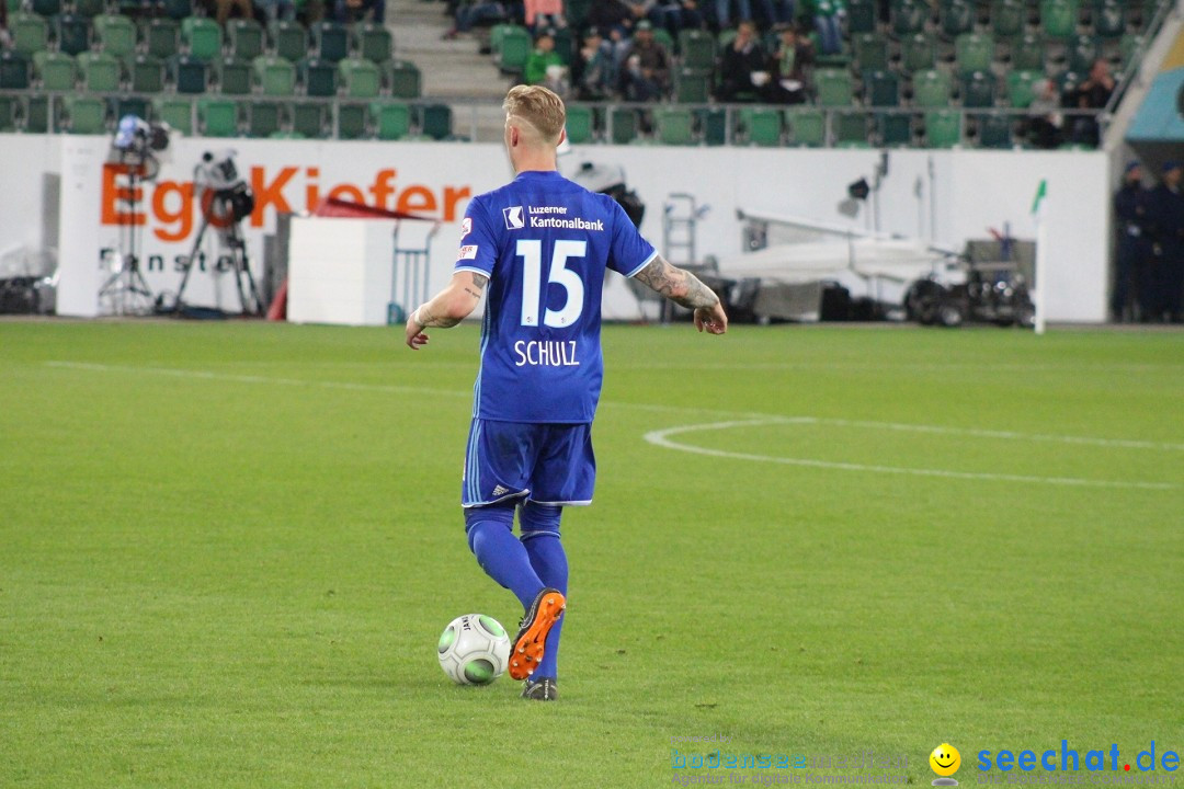 Fussball: FC ST.GALLEN 1879 vs FC LUZERN, St. Gallen - Schweiz, 09.05.2018