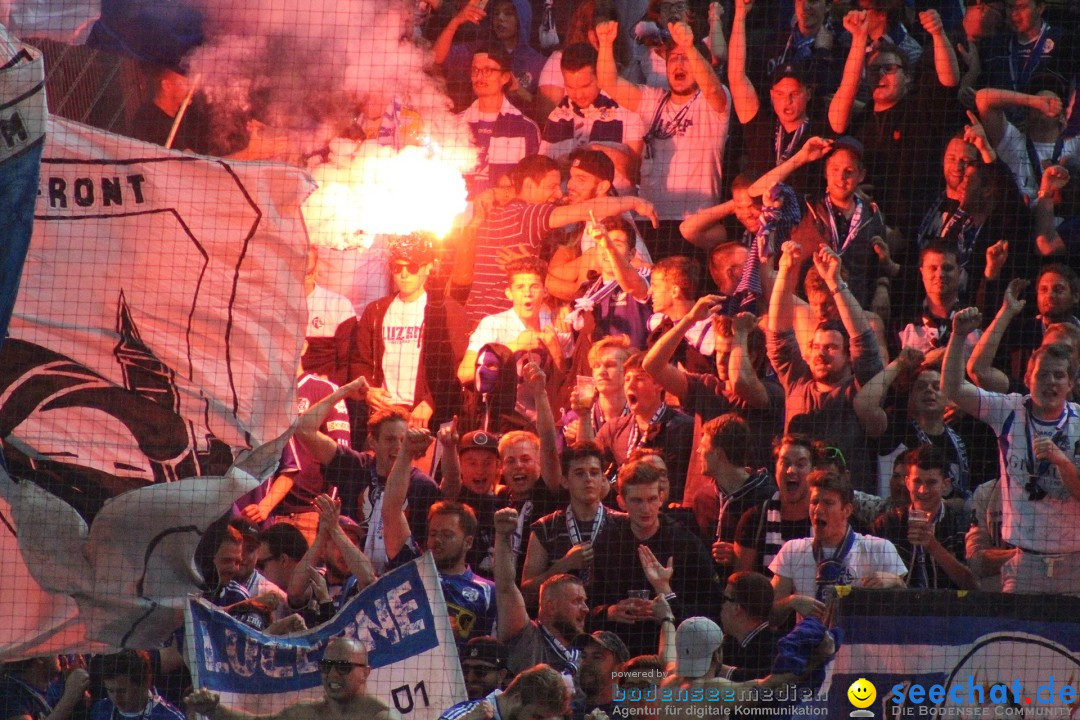 Fussball: FC ST.GALLEN 1879 vs FC LUZERN, St. Gallen - Schweiz, 09.05.2018