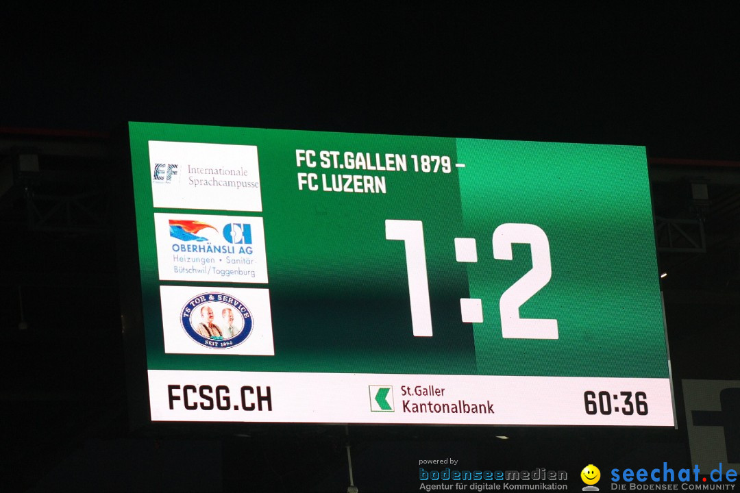 Fussball: FC ST.GALLEN 1879 vs FC LUZERN, St. Gallen - Schweiz, 09.05.2018