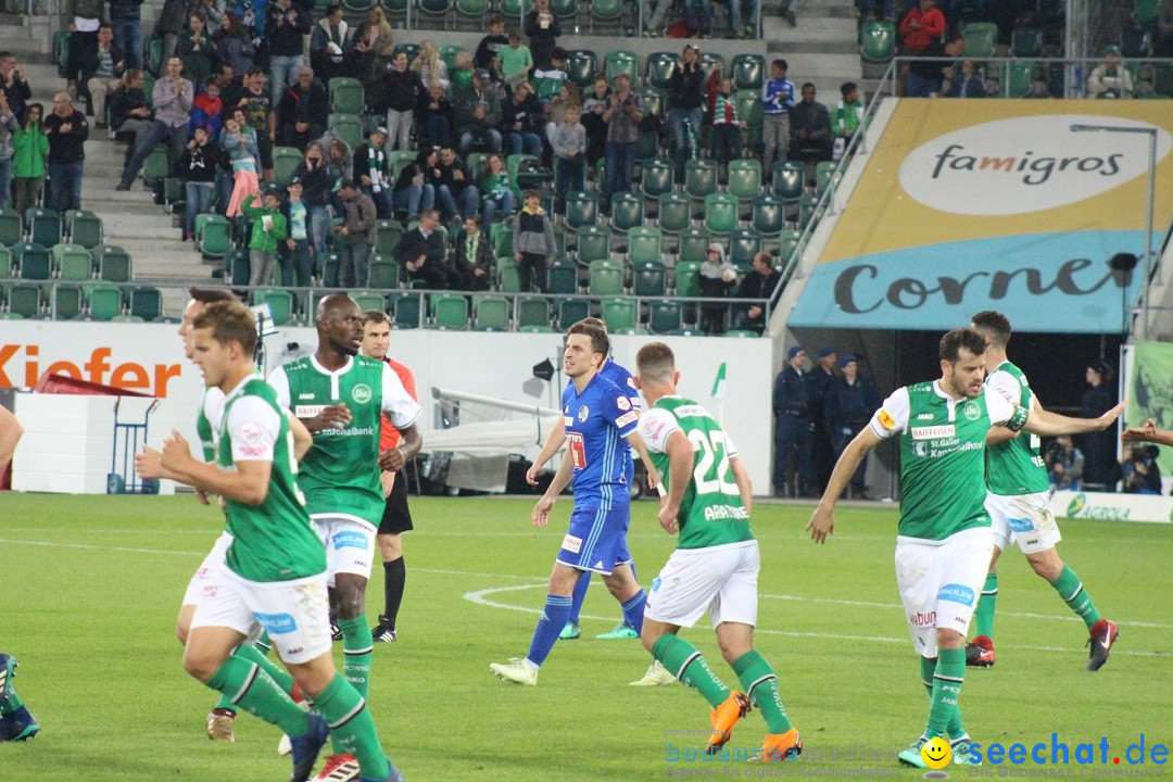 Fussball: FC ST.GALLEN 1879 vs FC LUZERN, St. Gallen - Schweiz, 09.05.2018