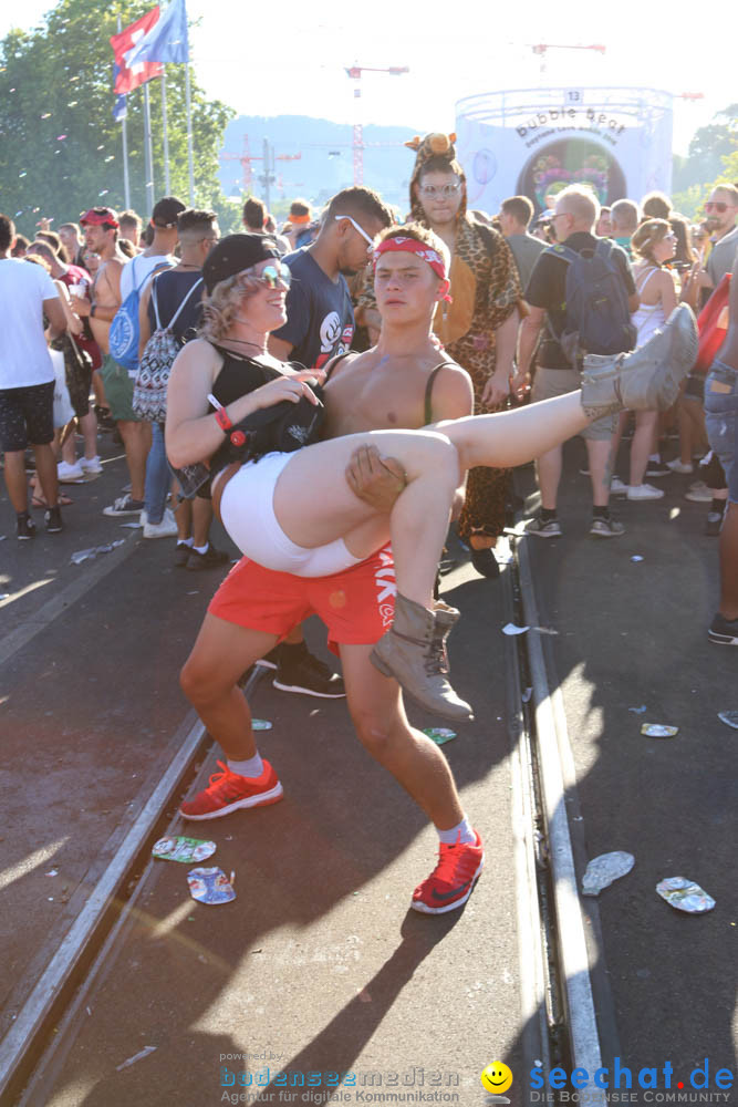 Streetparade 2018 - Culture of tolerance: Zuerich, 11.08.2018