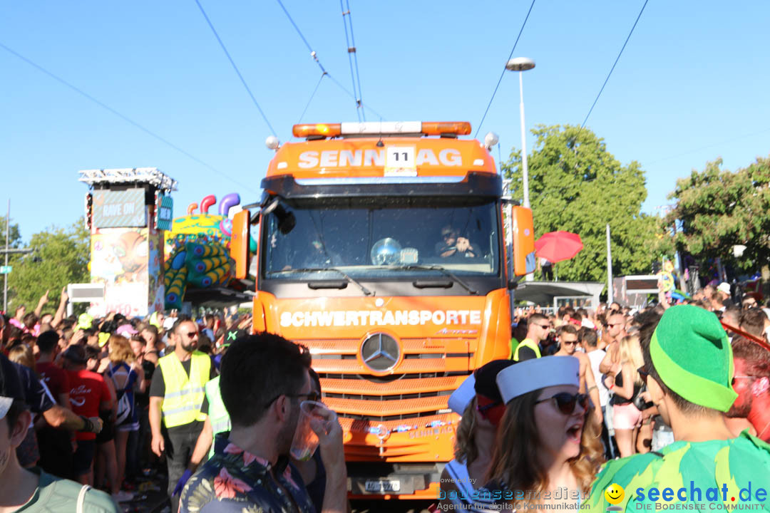 Streetparade 2018 - Culture of tolerance: Zuerich, 11.08.2018