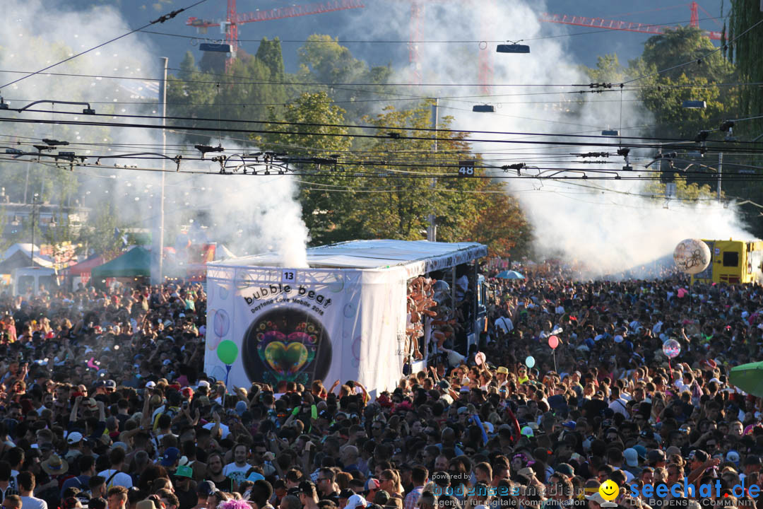 Streetparade 2018 - Culture of tolerance: Zuerich, 11.08.2018