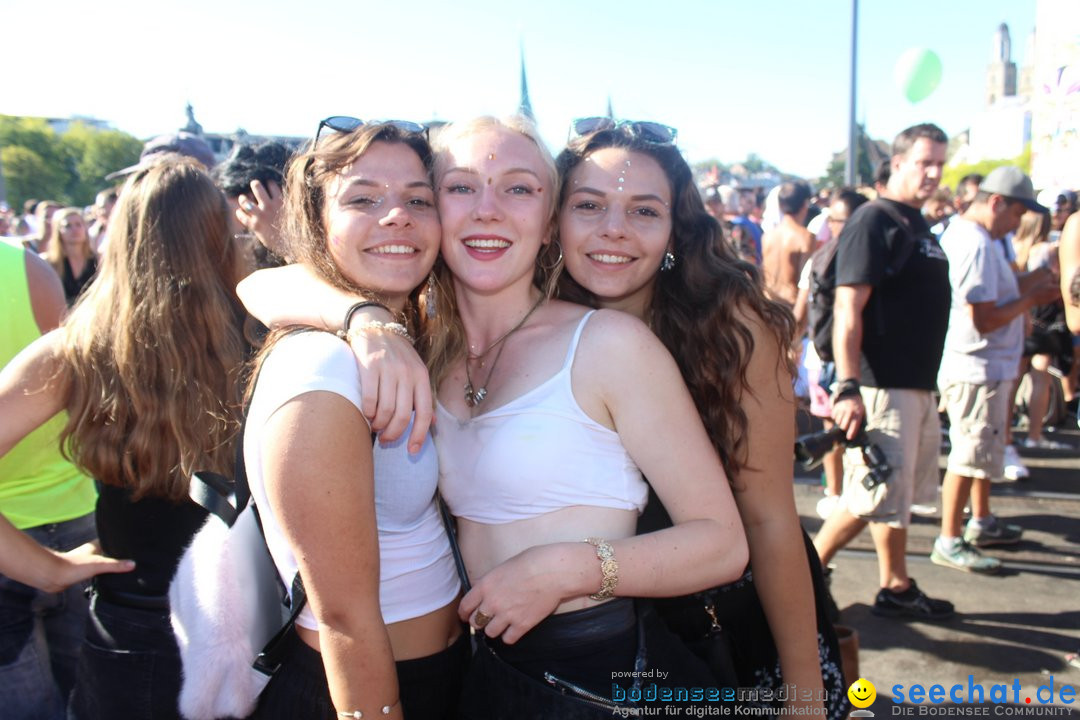 Streetparade 2018 - Culture of tolerance: Zuerich, 11.08.2018