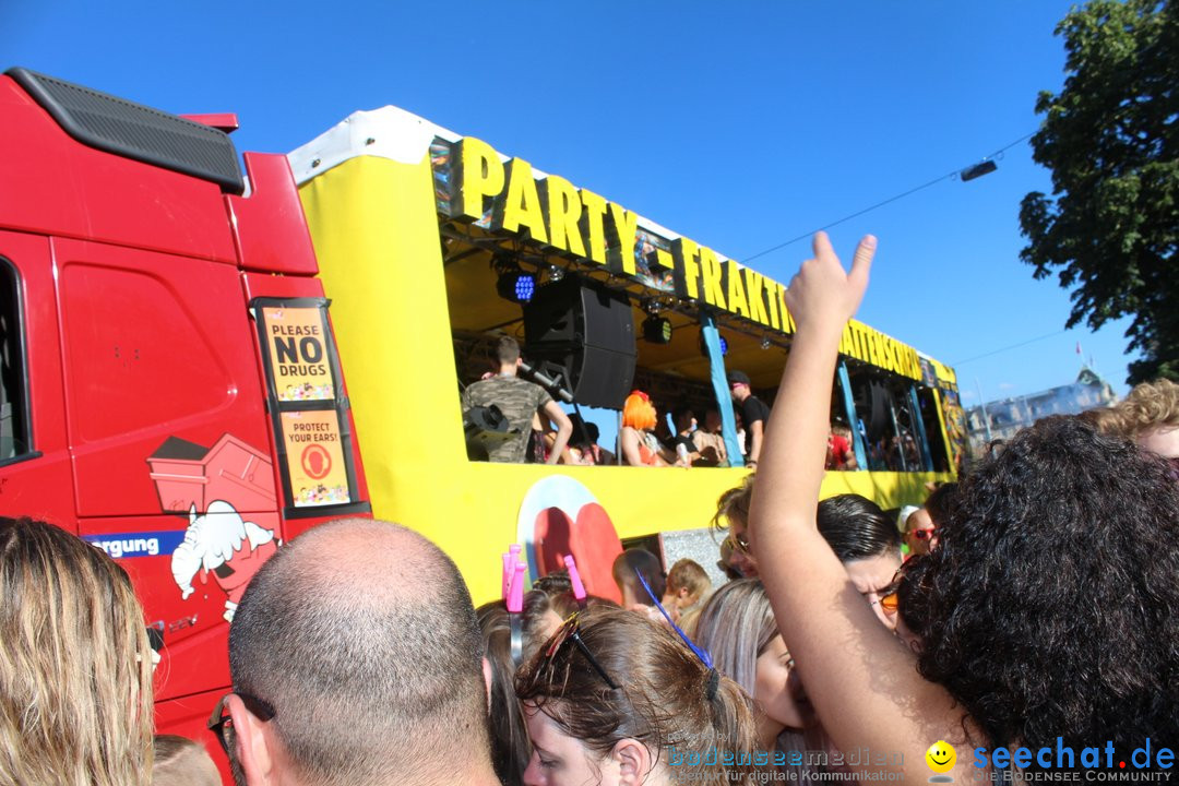 Streetparade 2018 - Culture of tolerance: Zuerich, 11.08.2018