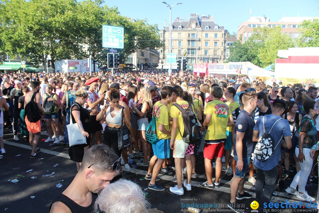 Streetparade 2018 - Culture of tolerance: Zuerich, 11.08.2018