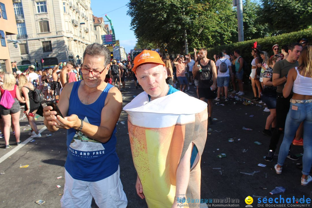 Streetparade 2018 - Culture of tolerance: Zuerich, 11.08.2018