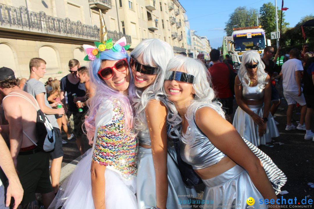 Streetparade 2018 - Culture of tolerance: Zuerich, 11.08.2018