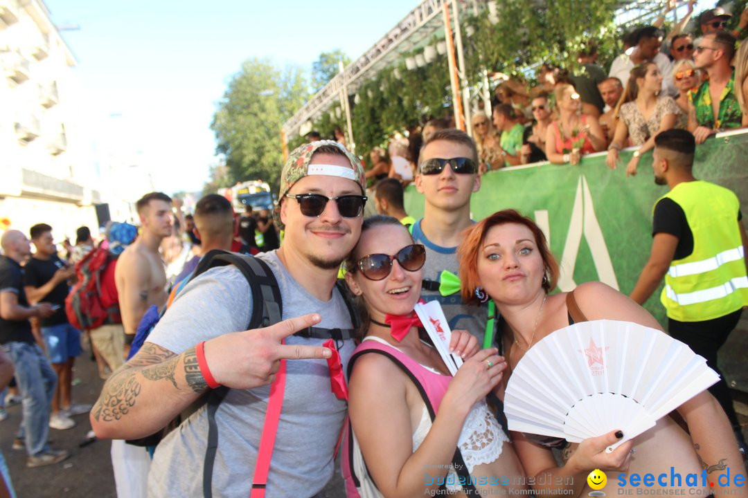 Streetparade 2018 - Culture of tolerance: Zuerich, 11.08.2018